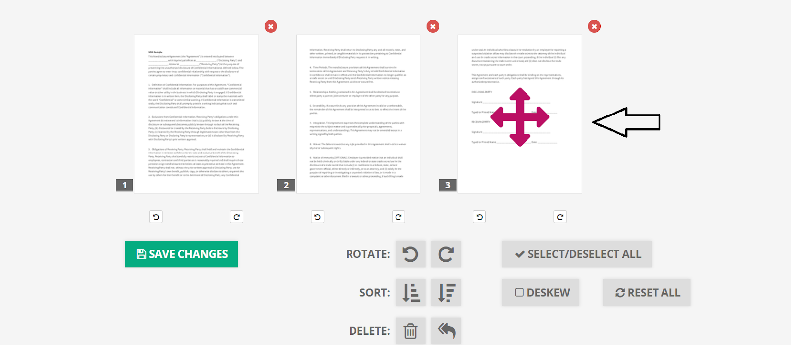 Rotate a PDF: Rotate PDF pages online for free