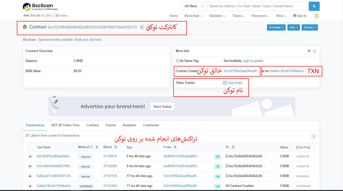 کار با سایت bscscan و تشخیص کلاهبرداری پامپ و دامپ