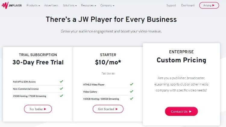 jwplayer pricing