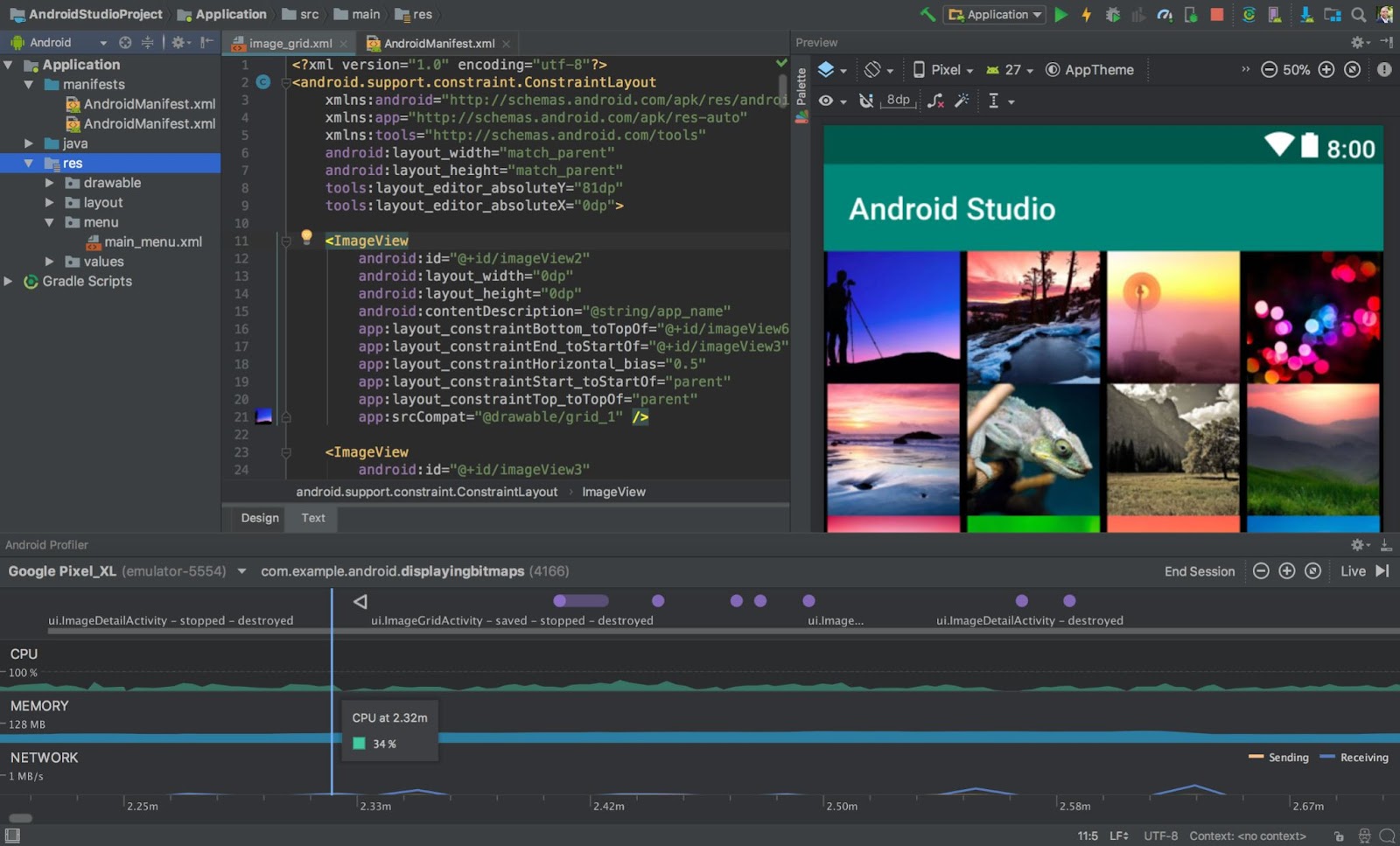 Android Studio as a great Android development tool.