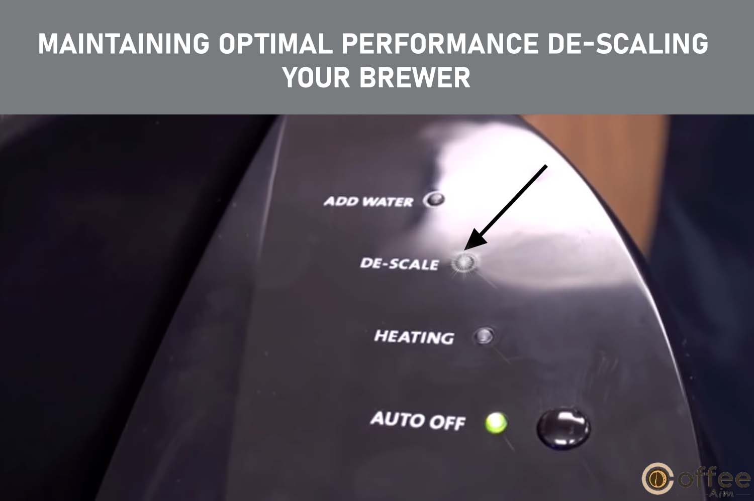 This illustrative image vividly depicts the crucial process of 'DE-SCALE,' aligning perfectly with the overarching theme of 'Maintaining Optimal Performance: De-Scaling Your Brewer.' As a pivotal visual element for the comprehensive article on 'How to Use Keurig B-40,' the image serves as a compelling guide to understand the intricacies of the de-scaling procedure, ensuring a pristine and effective Brewer performance.