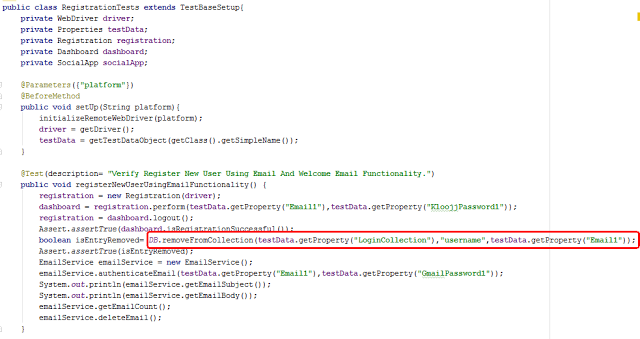 Database operation using singleton method