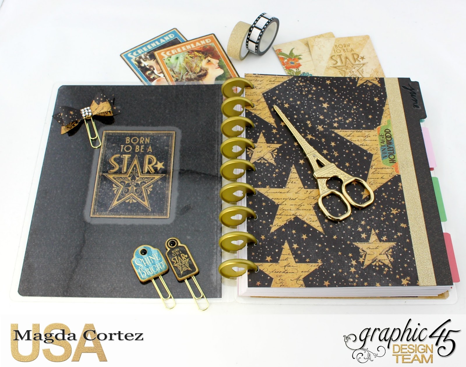 My G45 Planner 2017- Vintage Hollywood- By Magda Cortez- Product of Graphic 45- Photo 02 of 09- with Tutorial.jpg