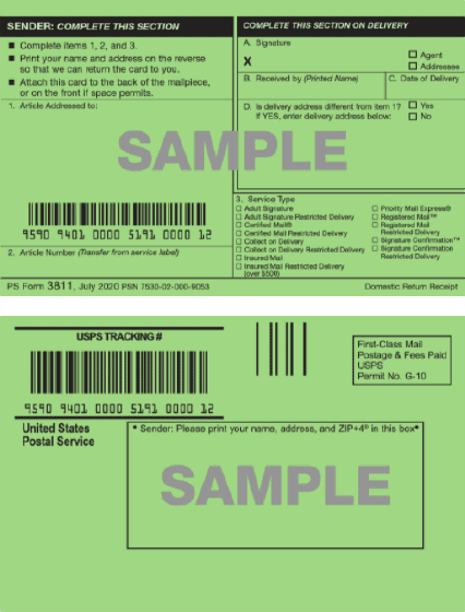 USPS Delivery Confirmation, Postal Service Delivery Confirmation