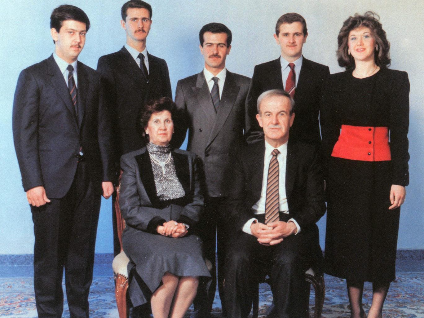 Хафез Асад с семьей