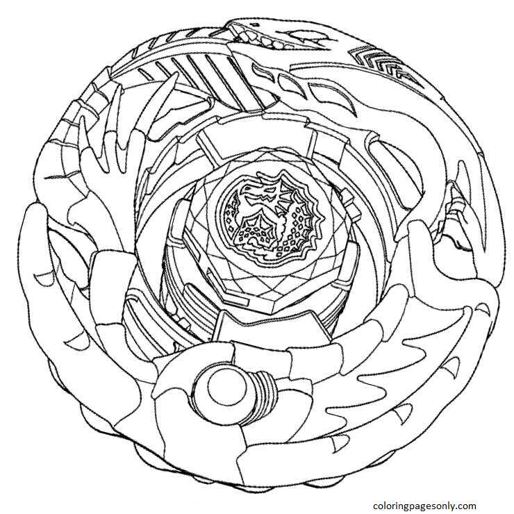 Beyblade coloring pages Burst 4