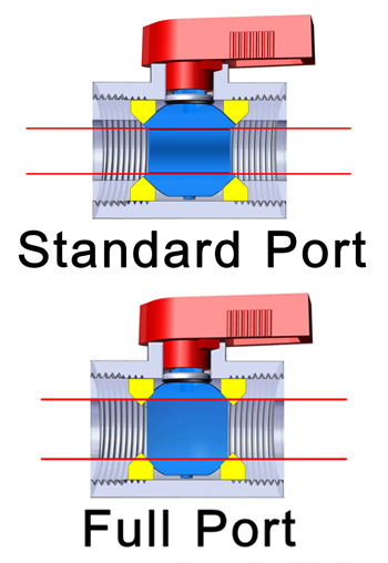 Standard port and full port difference
