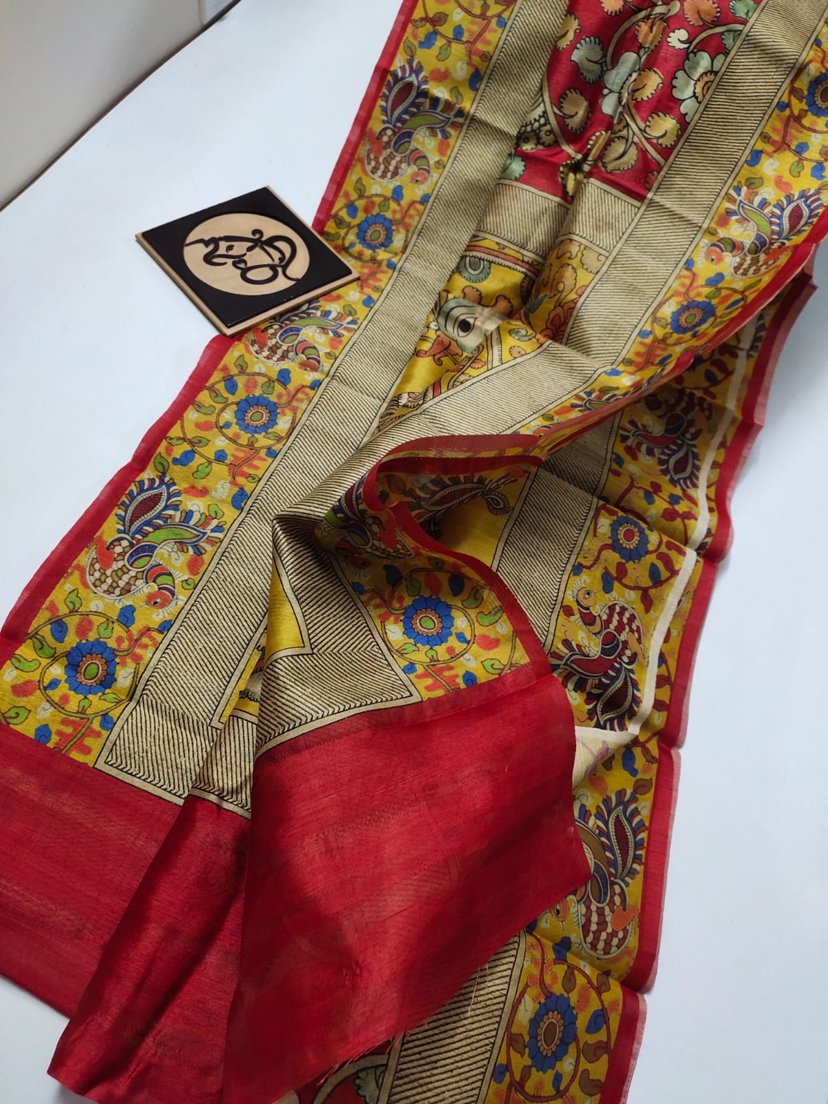 Beneras fancy beautiful kalamkari digital print sarees