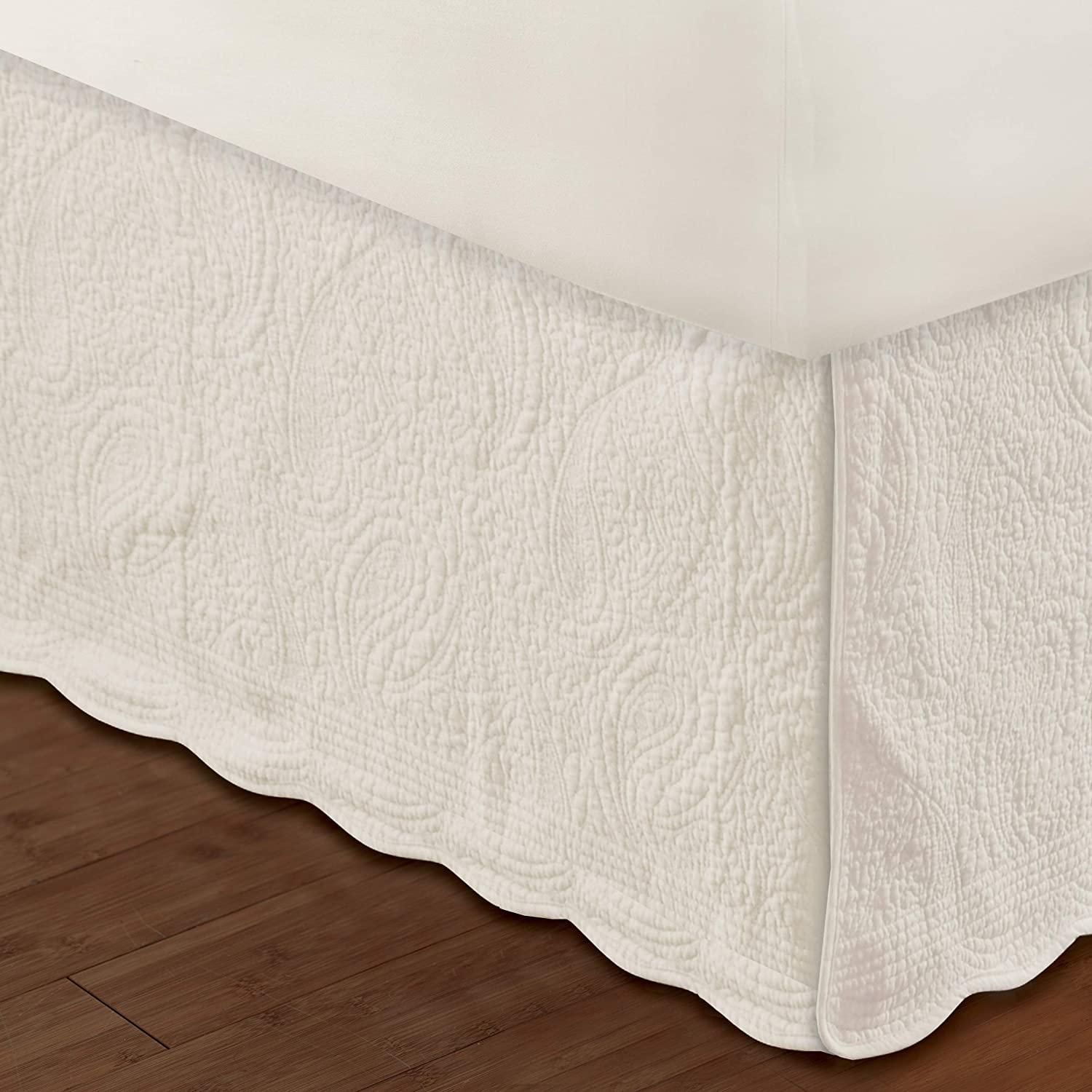 Quilted bed skirt design.