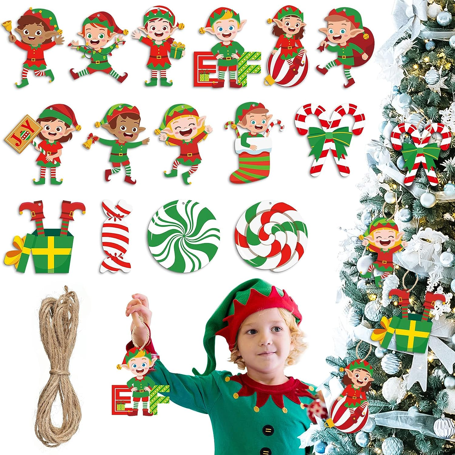 Whimsical Wooden Elf Decorations  