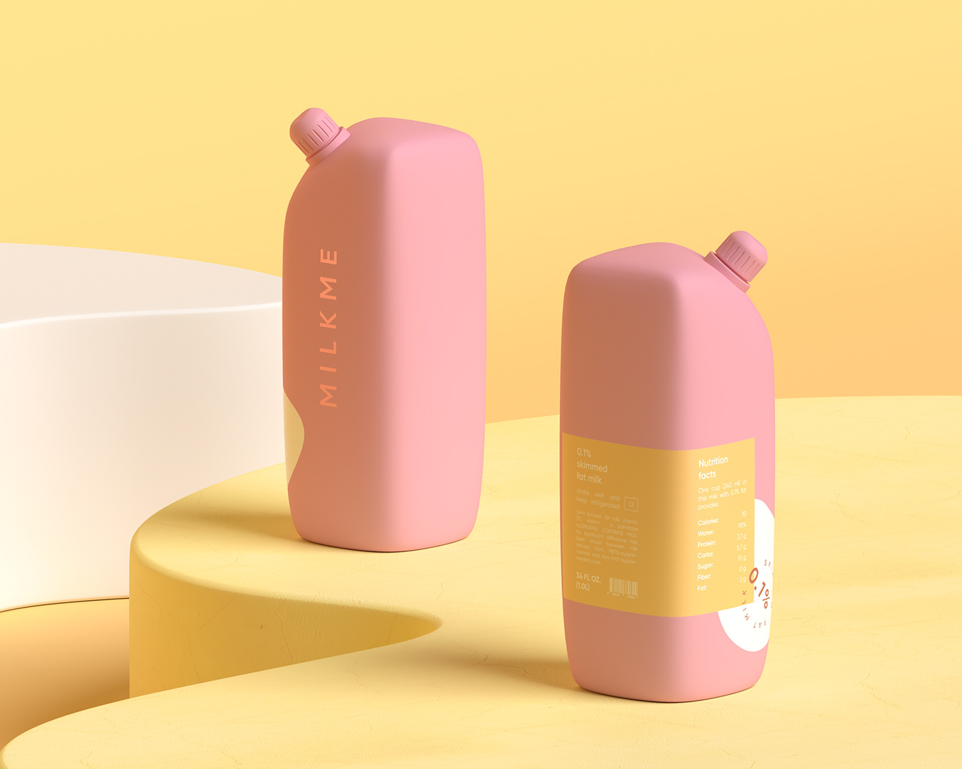 branding  color colour design dimension milk minimal Packaging product