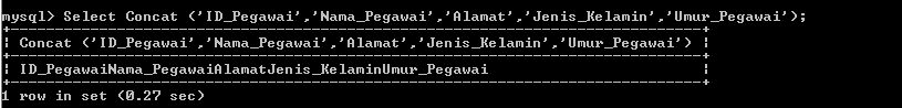 C:\Users\Aras\Documents\Tugas semester 1\Basis data\Tugas besar\8 Fungsi String, Fungsi Tanggal, Fungsi Agregasi\Fungsi String\Pegawai\Concat Pegawai.PNG