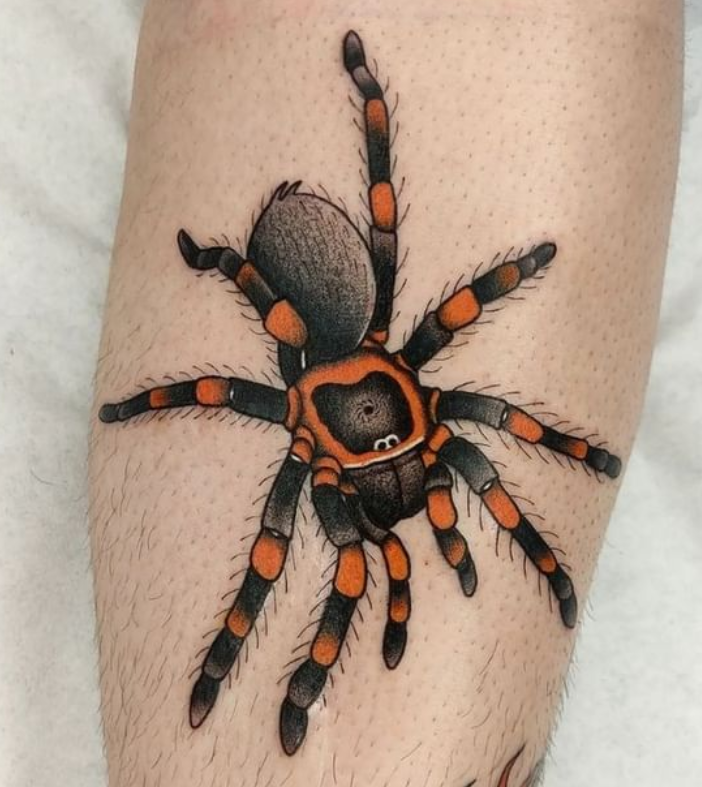 Dual Color Spider Tattoo