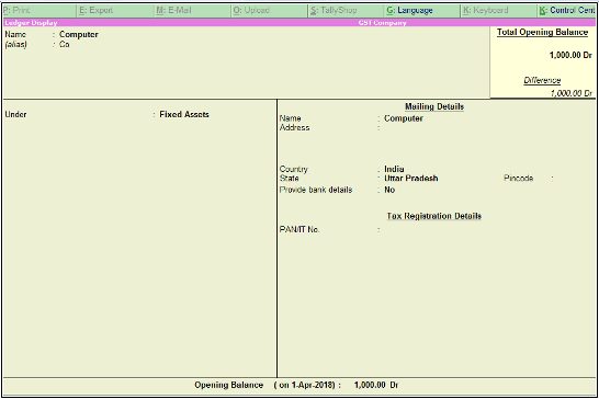 Single ledger