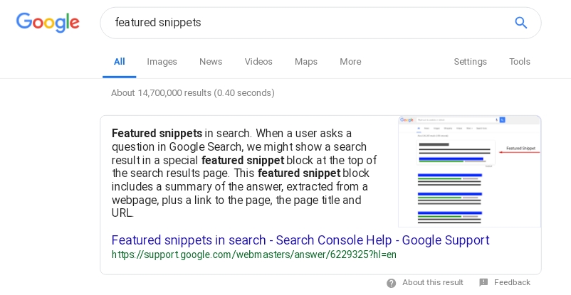 Featured snippets voice search