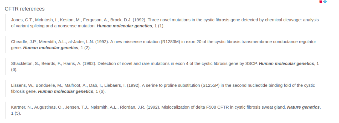 VarSome Clinical references on reports