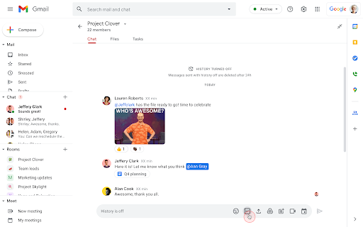 Nuevas funciones y configuraciones  Google Meet y Chat