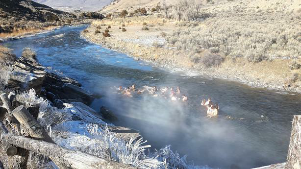 Image result for hot springs in yellowstone for humans
