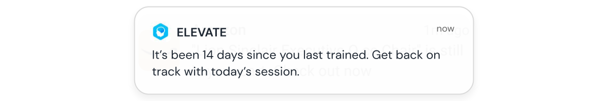 Specify the users' upcoming studing or workout sessions right in your push notifications