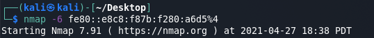 Nmap commands - IPv6 scan. Source: nudesystems.com 