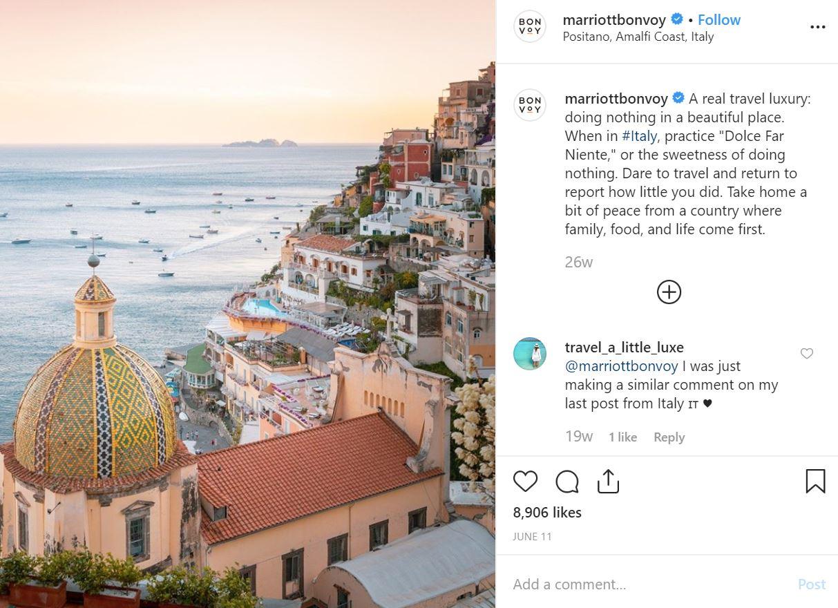 Marriott Bonvoy Instagram Marketing 