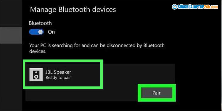Chọn tên thiết bị Bluetooth của bạn để kết nối