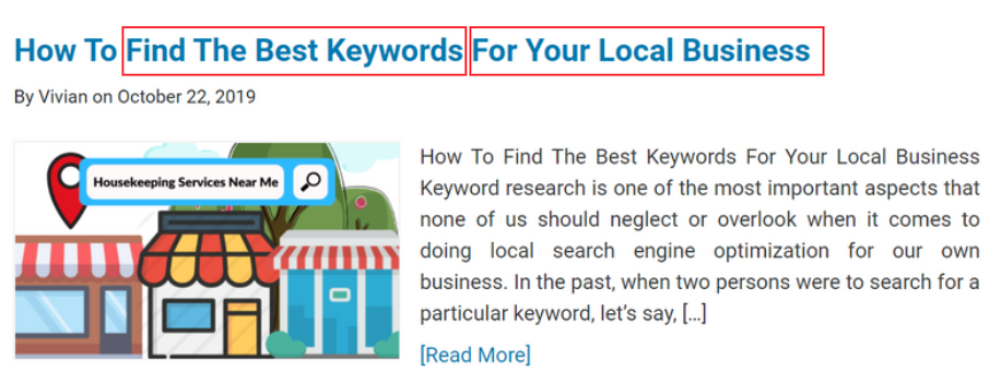 Blog title that show who it targets: People who run local business