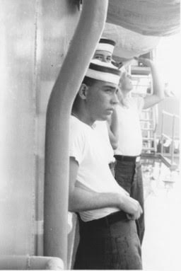 A young Poyer while serving in the Navy. Image provided.