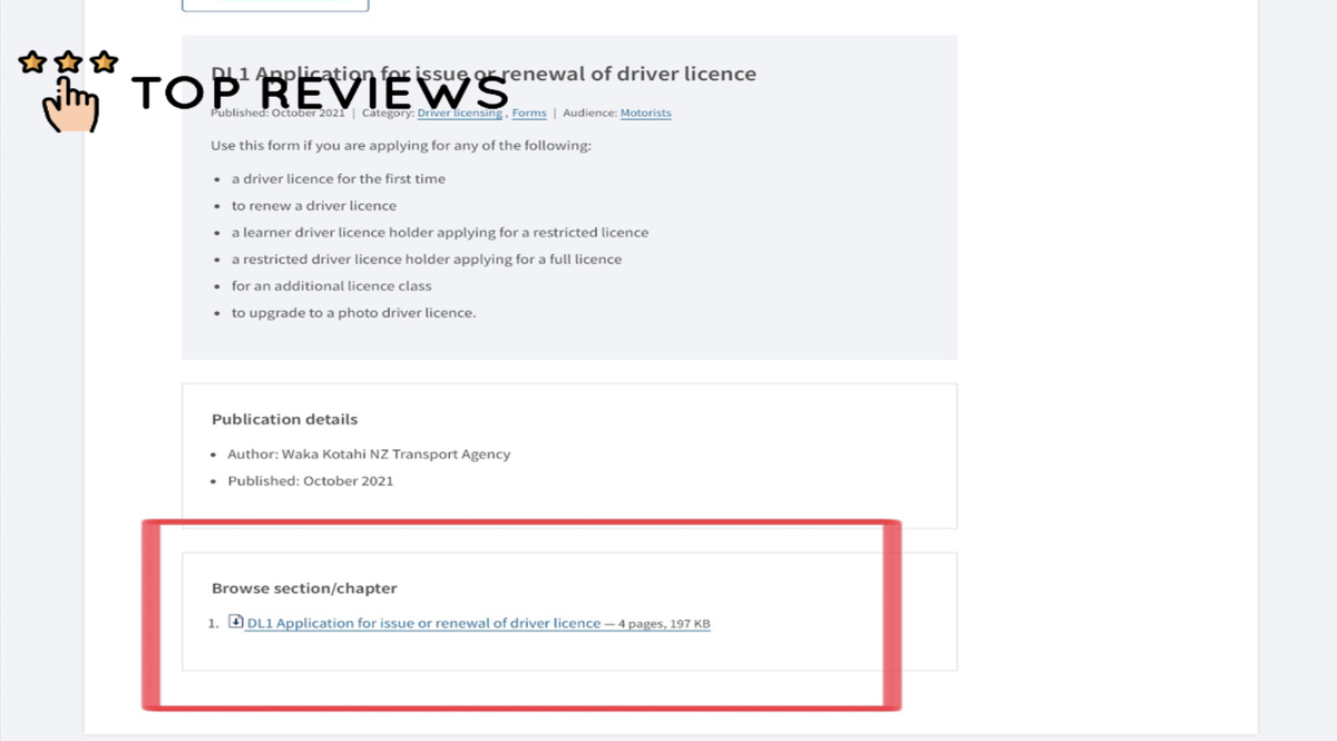 hyperlink for the application form
