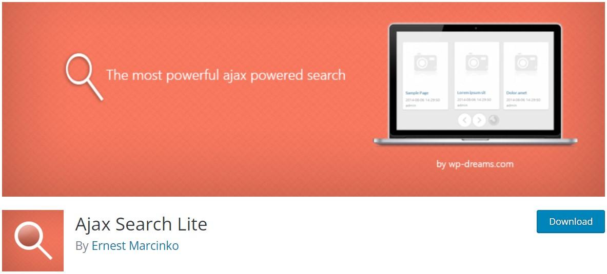 ajax search lite
