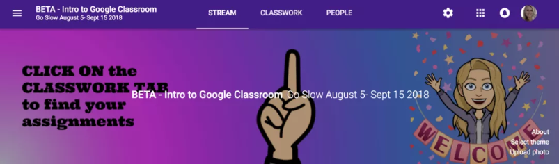 Google Classroom Headers And Bitmojis