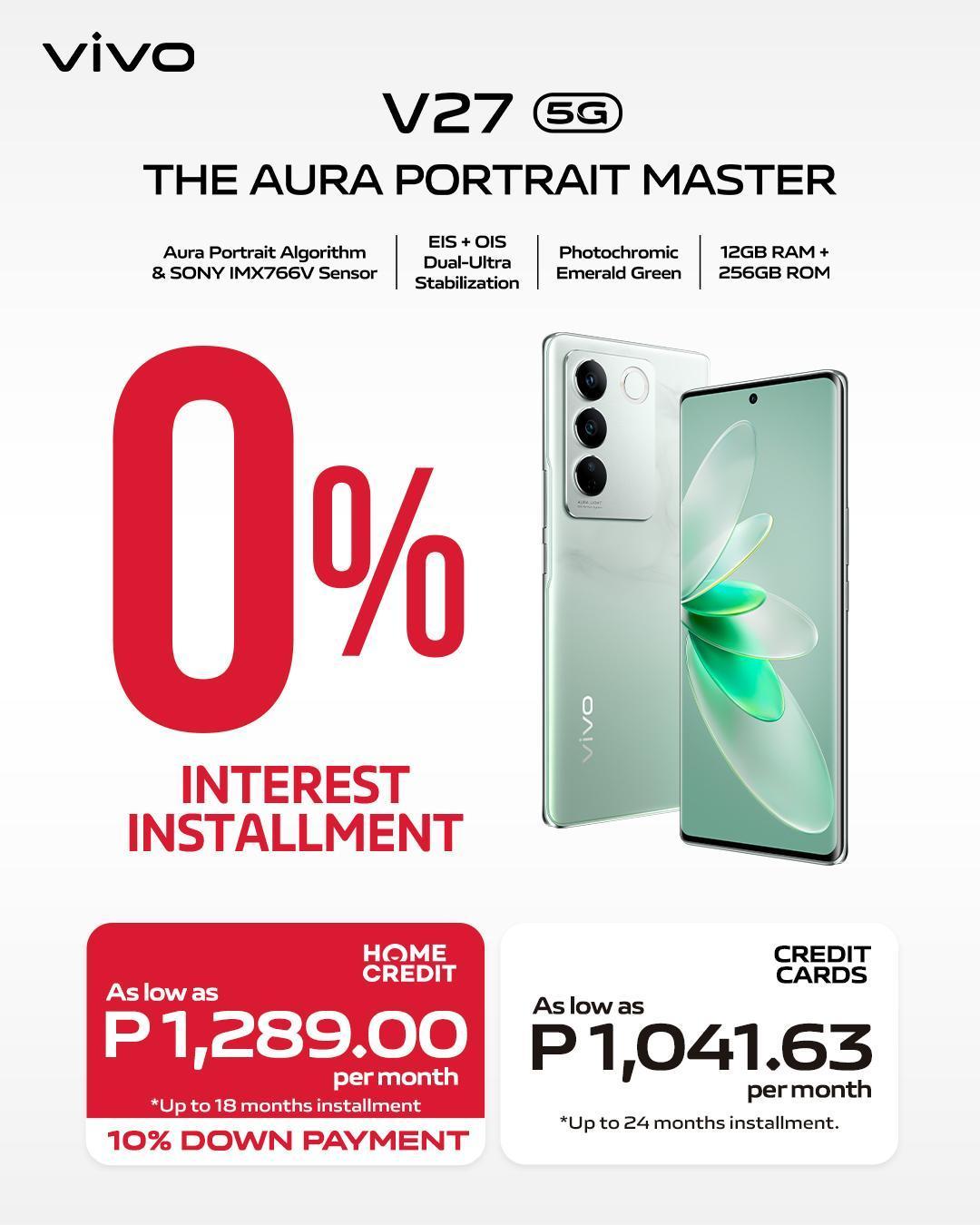 Heads-up, Folks! You Can Now Take Home the #AuraPortraitMaster vivo V27 Series via Credit Cards, Home Credit