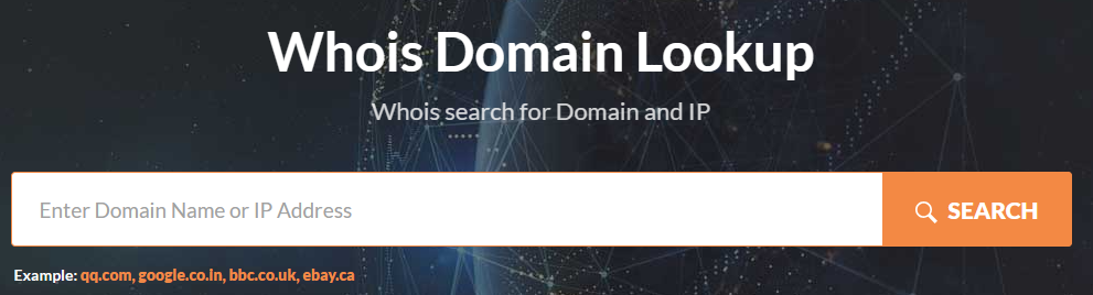 Whois domain lookup screenshot