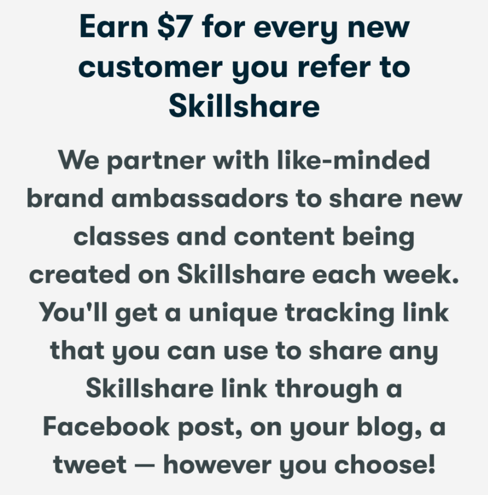 SkillShare trả $7 cho affiliate marketing