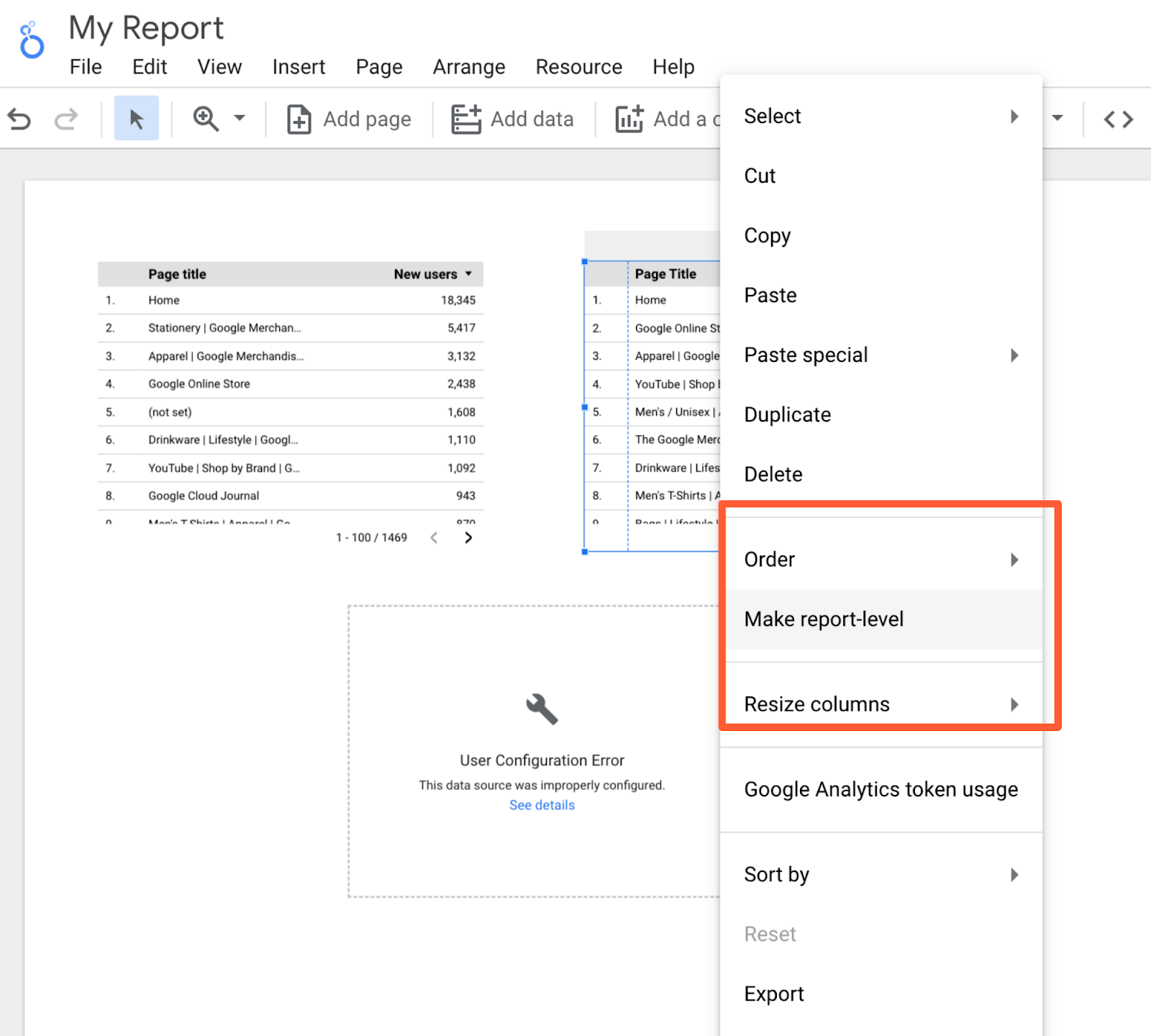 Advanced Google Looker Studio Tips: create report level filters