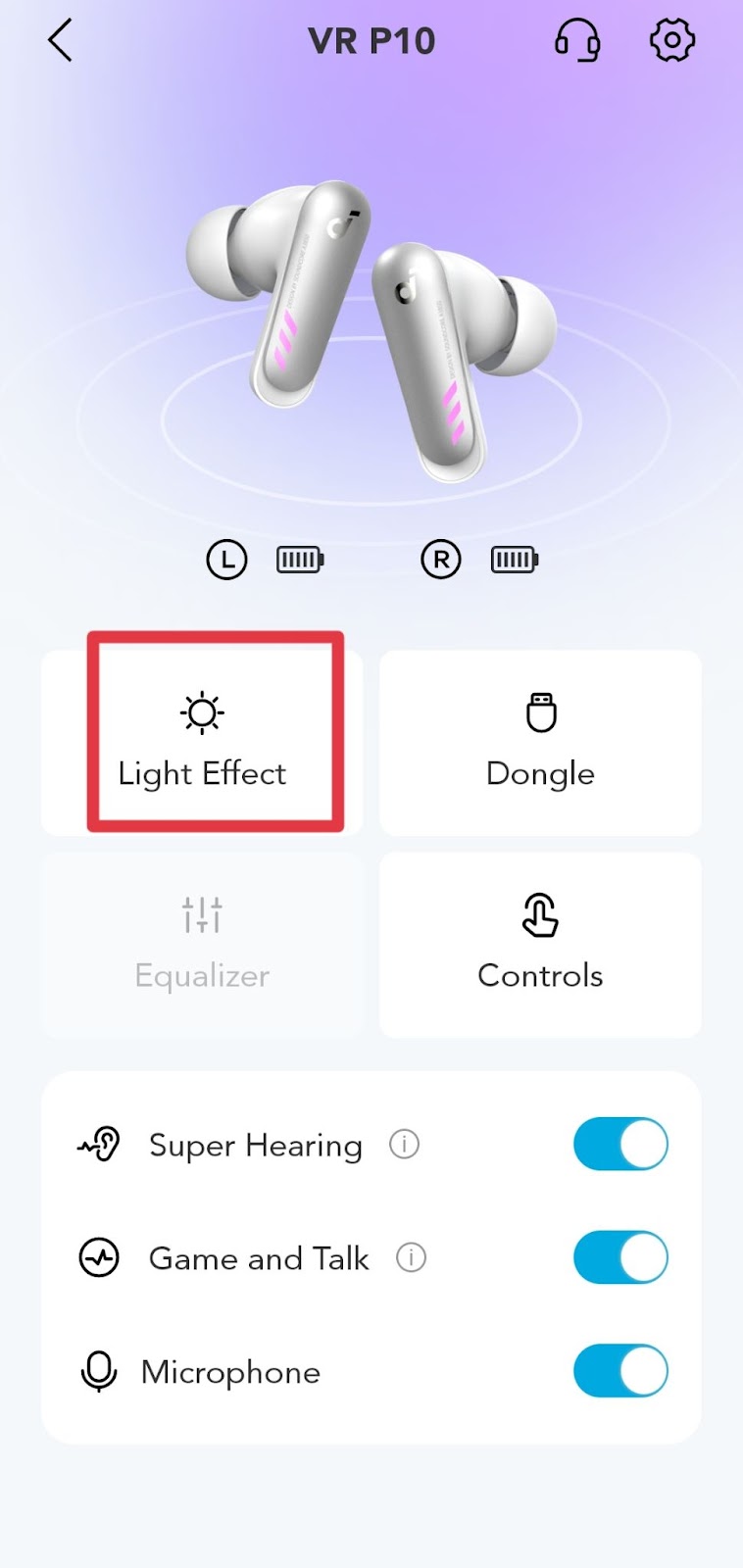 How to Turn On/Off/Change the Light Effect on soundcore VR P10