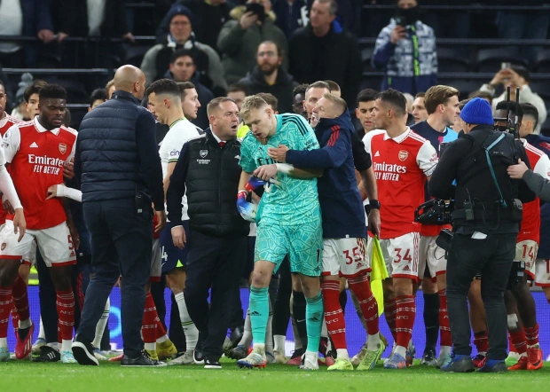 Tempers had flared at the North London derby