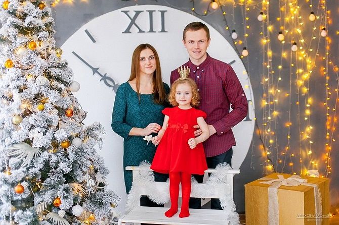 Familienbilder für ein Silvester-Fotoshooting