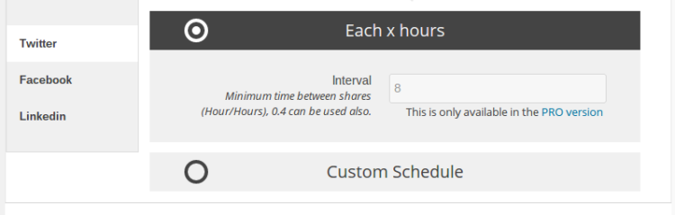 Agendamento personalizado