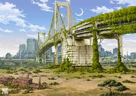 Found this on an old hard drive, says "by tokyogenso". Overgrown city -  Imgur