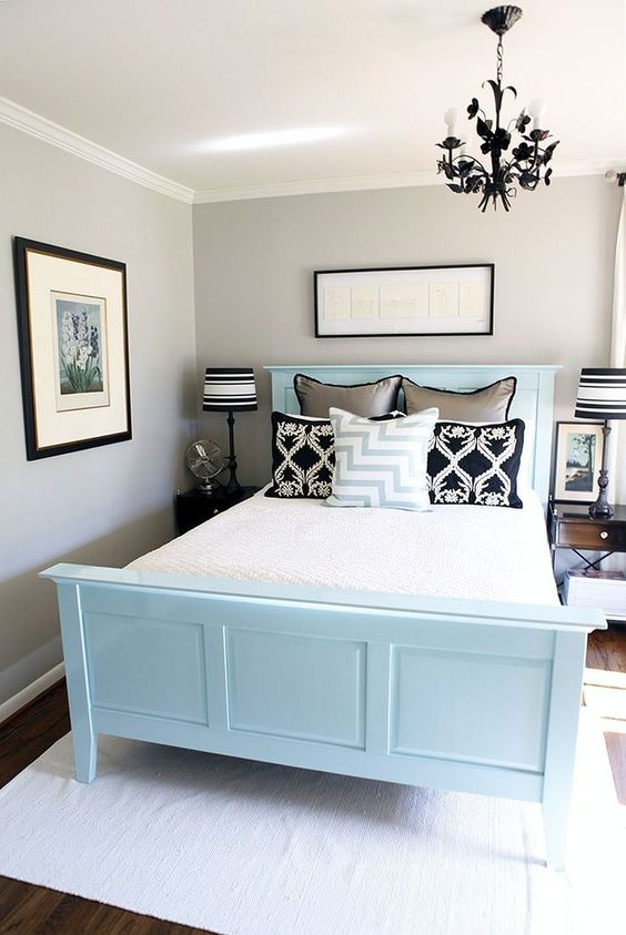 Draw attention away from the space under the bed with a pop of color.