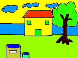 vẽ ngôi nhà lớp 6