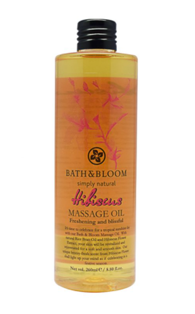 4. Bath & Bloom Hibiscus Massage Oil