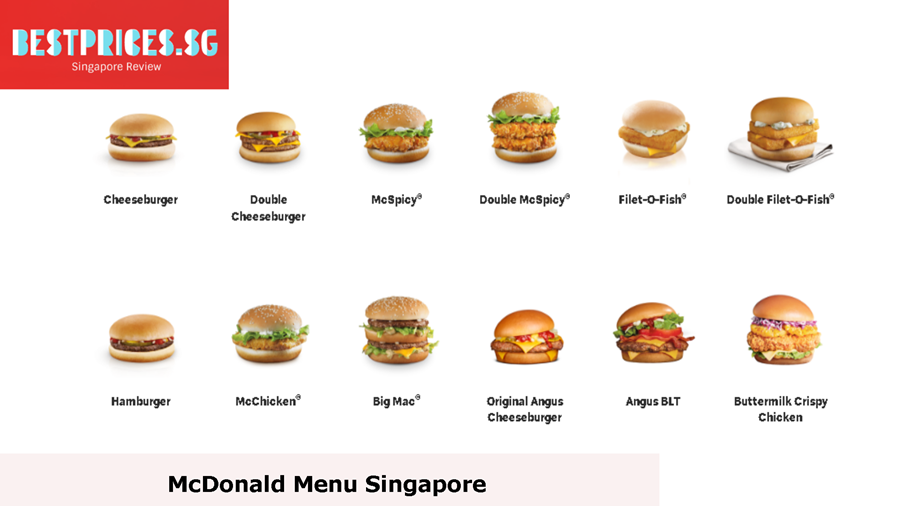 McDonald Singapore Menu Price List 2022 - Best Prices in Singapore - mcdonald's cardápio