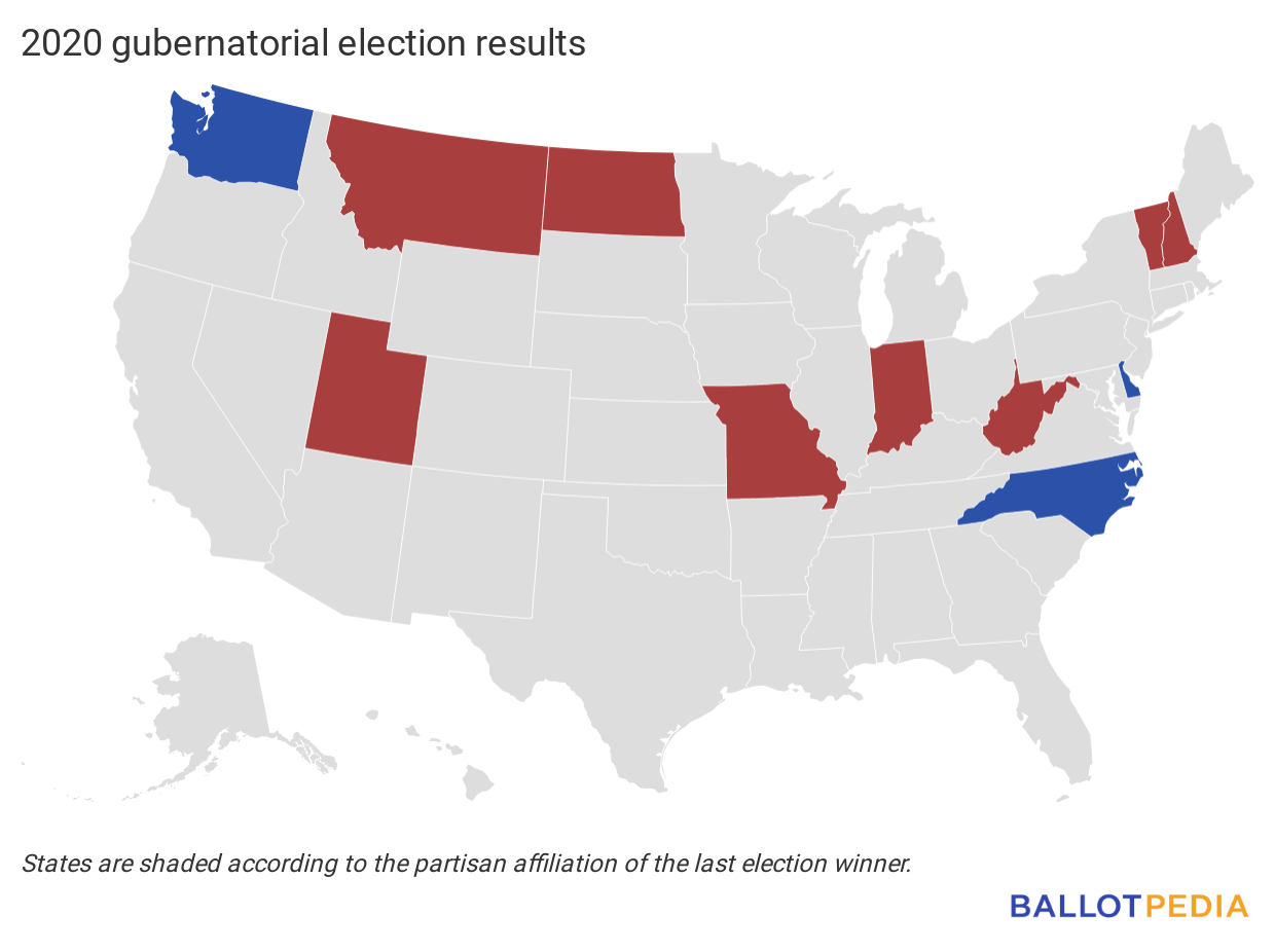 Gubernatorial election map