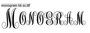 Monogram KK fonts