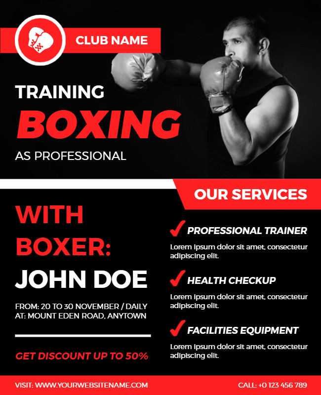 Boxing Fitness Flyer