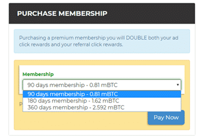 btcclicks membership upgrade