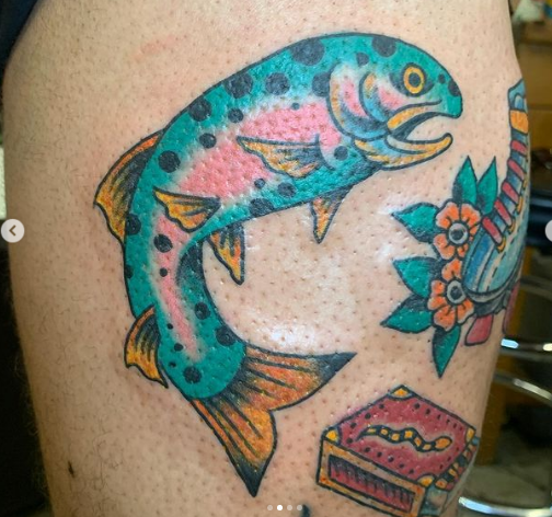 rainbow fish tattoo