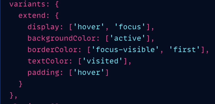 configuring variants on tailwind.config.js without jit mode